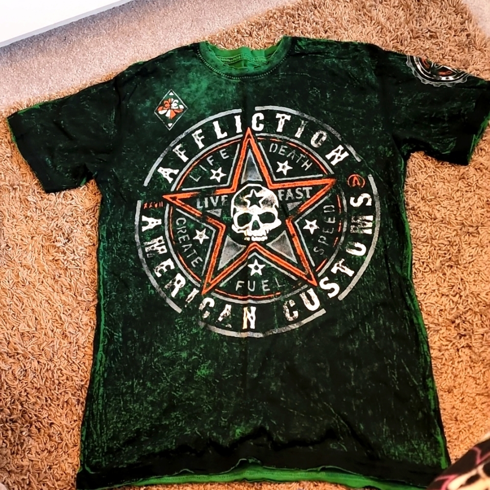 Affliction Men's  Double side T shirt